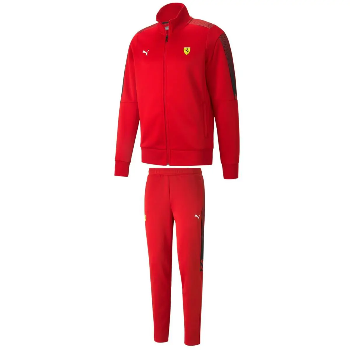 Men`s Puma Ferrari Race T7 Track Jacket Jog Pants Tracksuits Rosso Red XL
