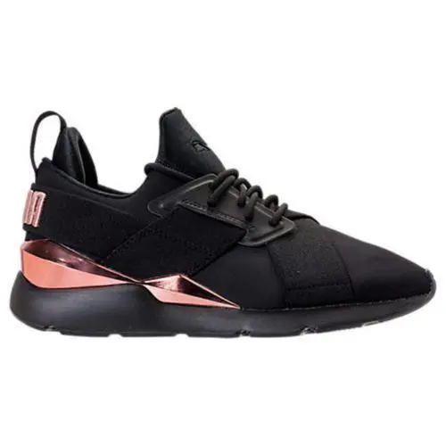 Puma Muse Metallic Puma Black Rose Gold Gym 36704701 001 Women Size - Black