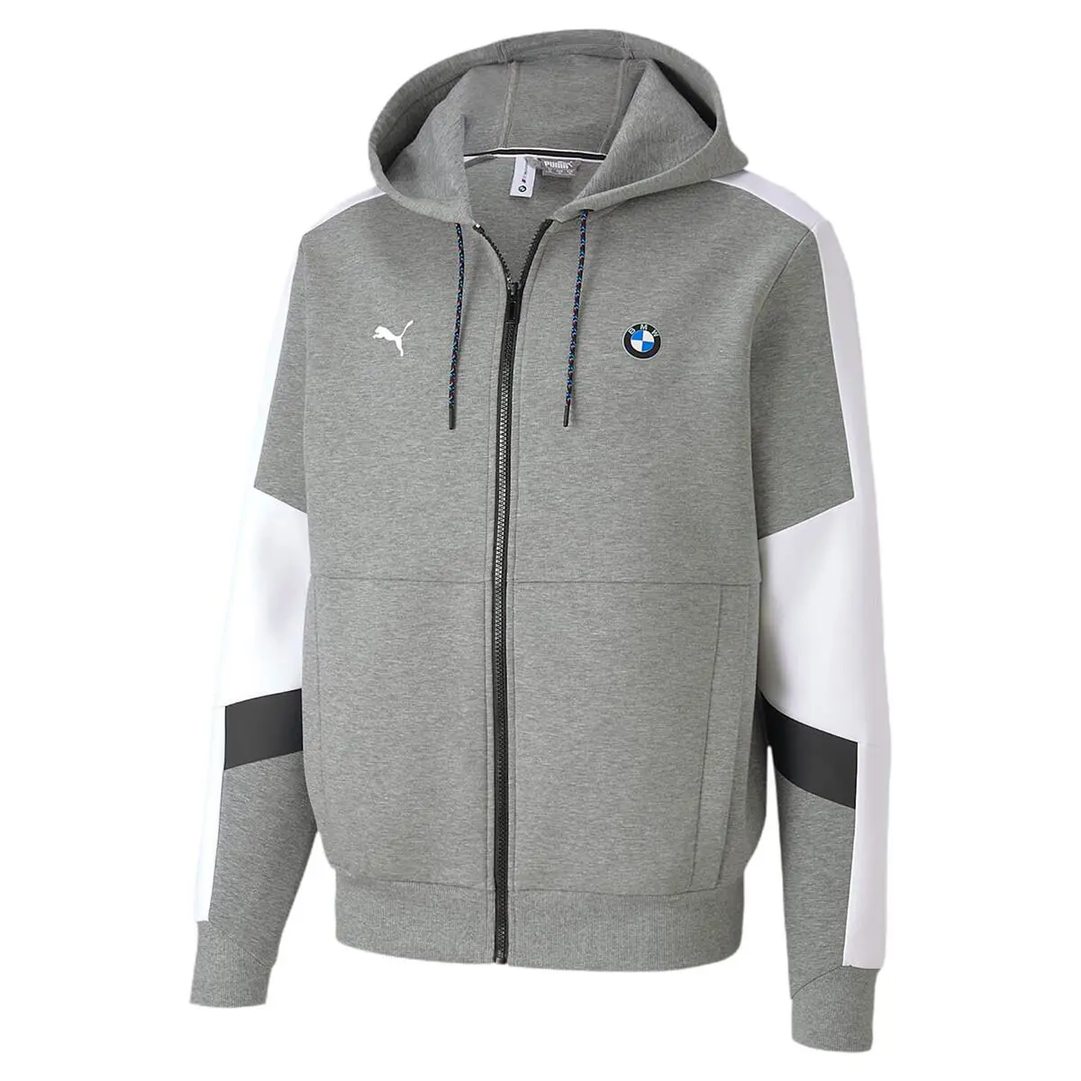 Puma Bmw Mms Hooded Sweat Jacket Mens Style : 596097 - Medium Grey Heather