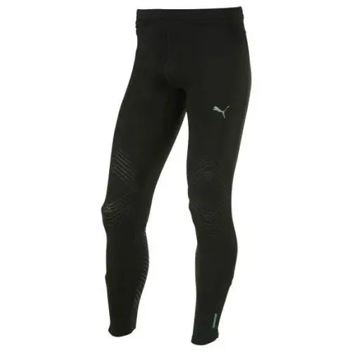 Men`s Puma PR Pure Actv Long Black Running Reflective Tights Size S or 2XL