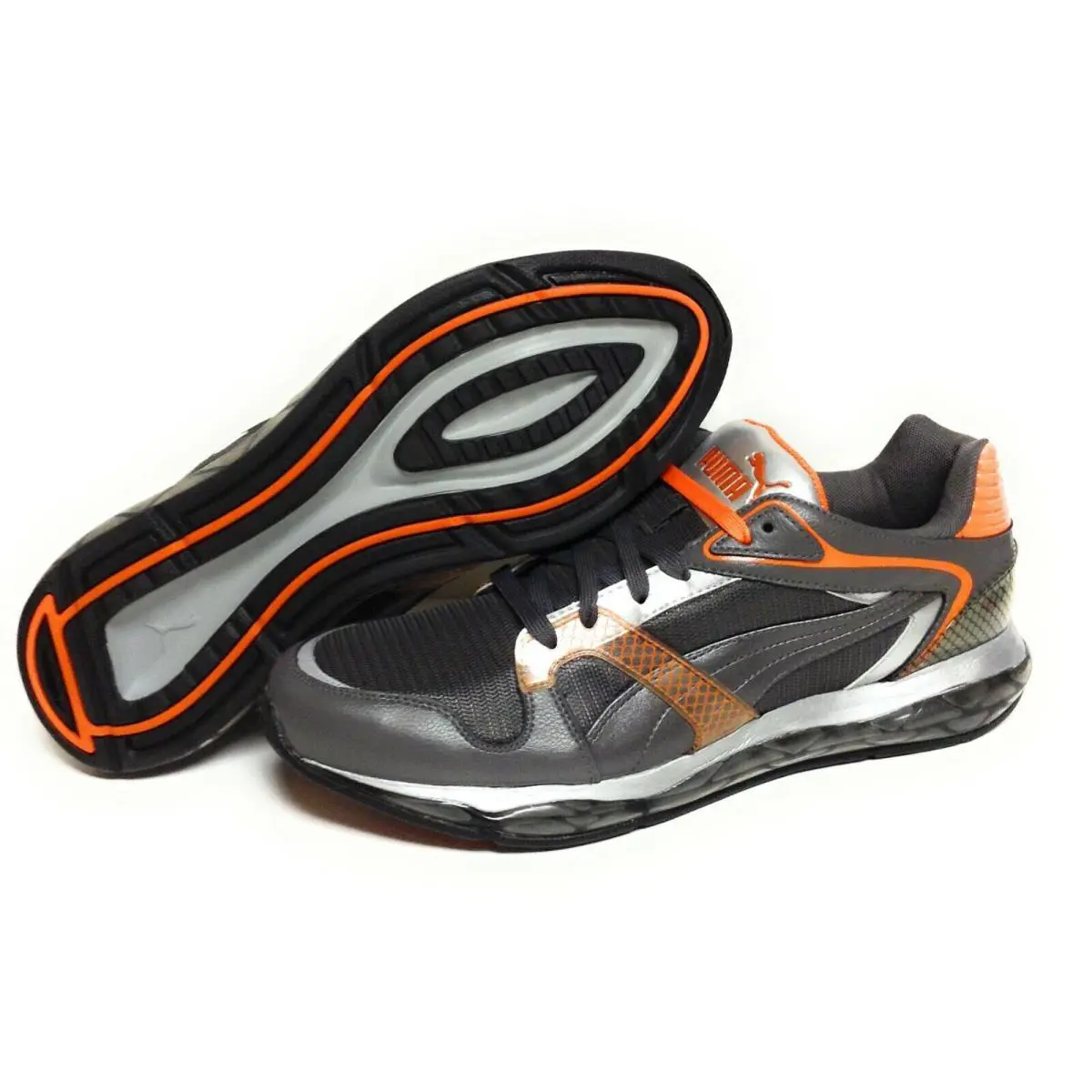 Mens Puma XS 850 Tech Mesh Lo 185053 02 Grey Orange 2010 DS Sneakers Shoes - Grey, Manufacturer: Dark Gull Grey