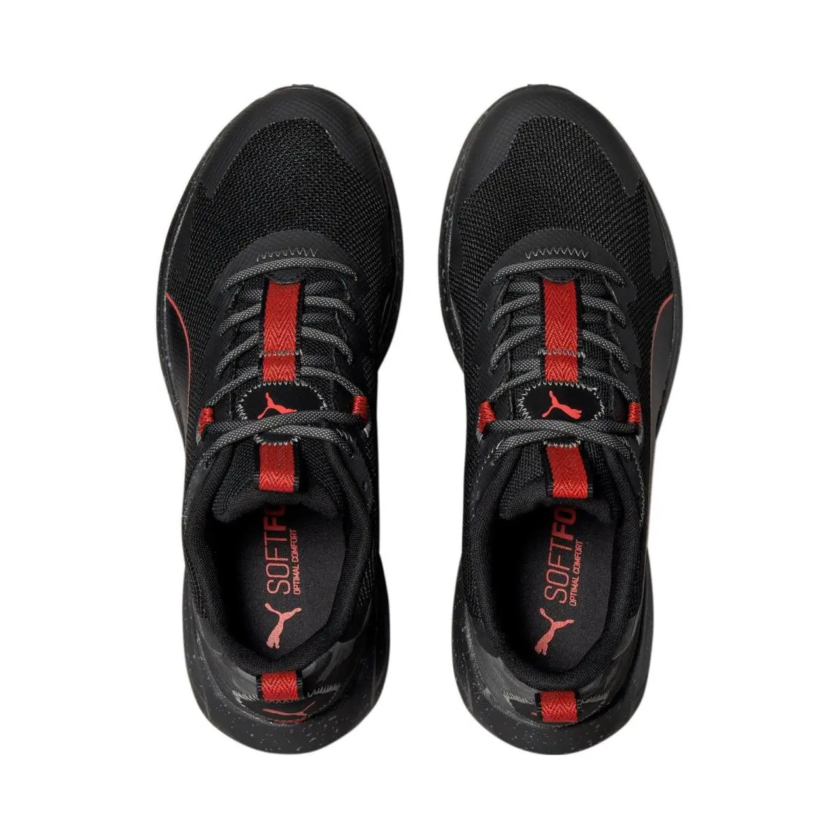 Puma shoes - Black/High Risk Red/Castlerock 9