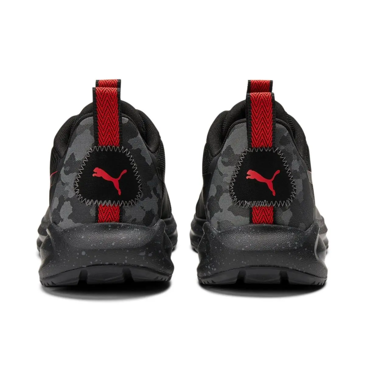 Puma shoes - Black/High Risk Red/Castlerock 10