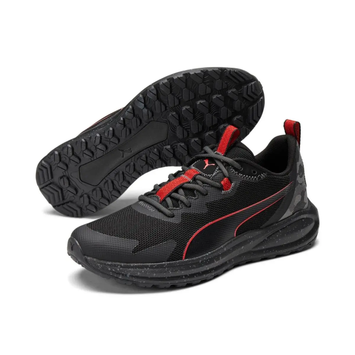 Puma shoes - Black/High Risk Red/Castlerock 5