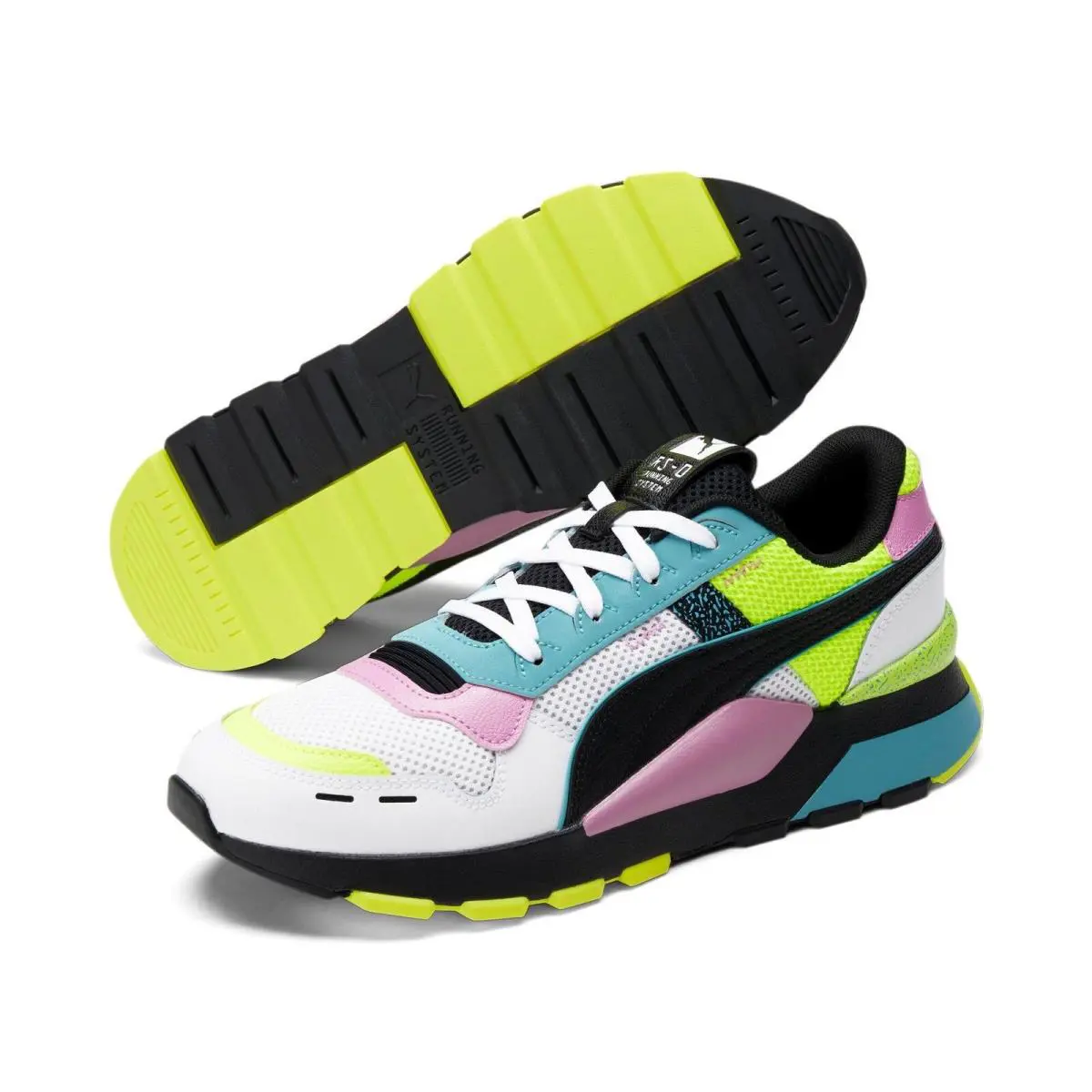Puma shoes - Puma White-Puma Black-Opera Mauve-Yellow Alert 0