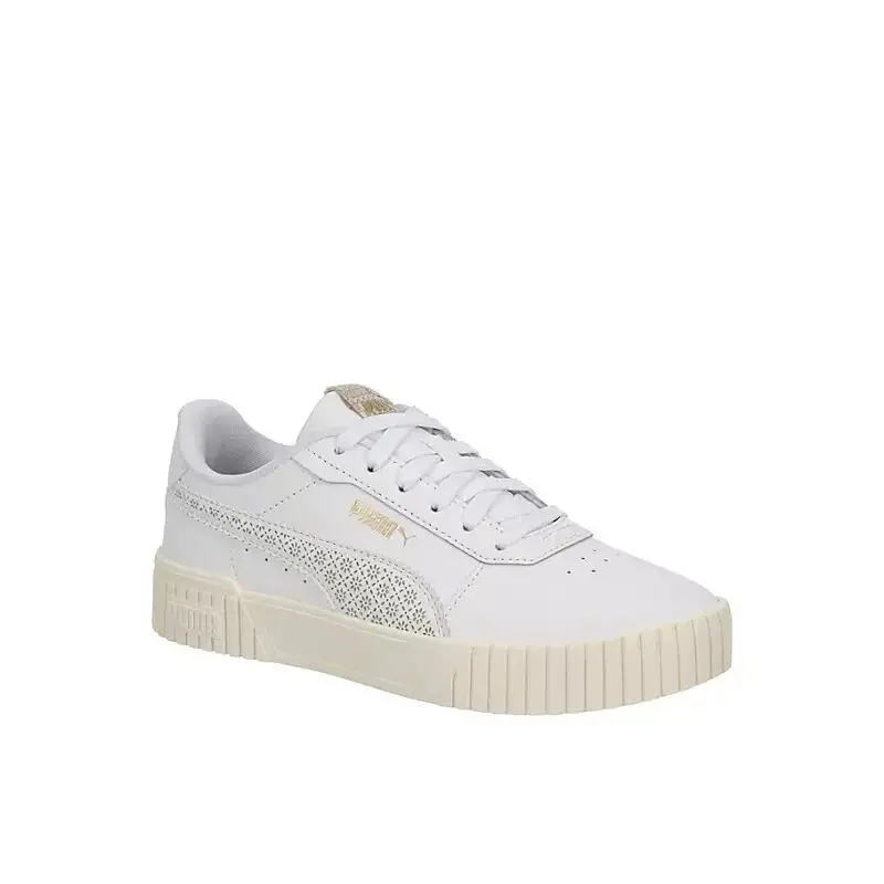 Puma Womens Carina Low Top Casual Walking Sneaker - Black, Style and: White