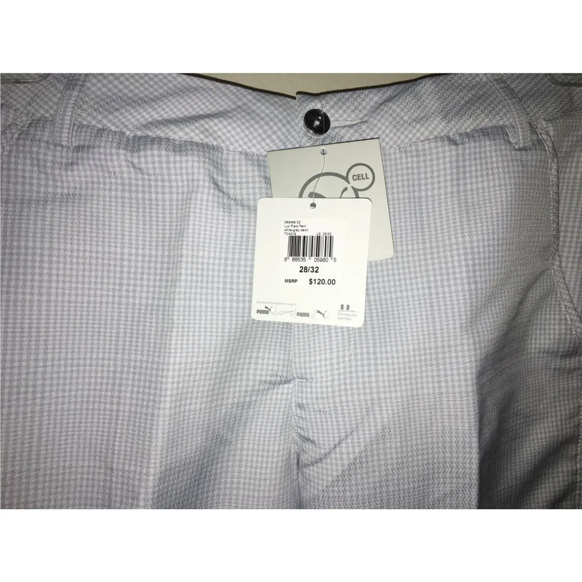Puma clothing - PUMA Lux Check Golf Dry Cell Pants - 568468 - Gray 3