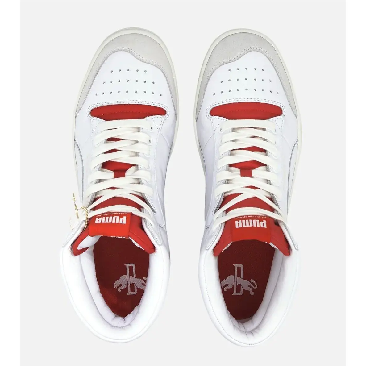 Puma shoes - PUMA Ralph Sampson Mid - Ralph Sampson Mid - 374874-01 - White/High Risk Red/Vaporus Grey 9