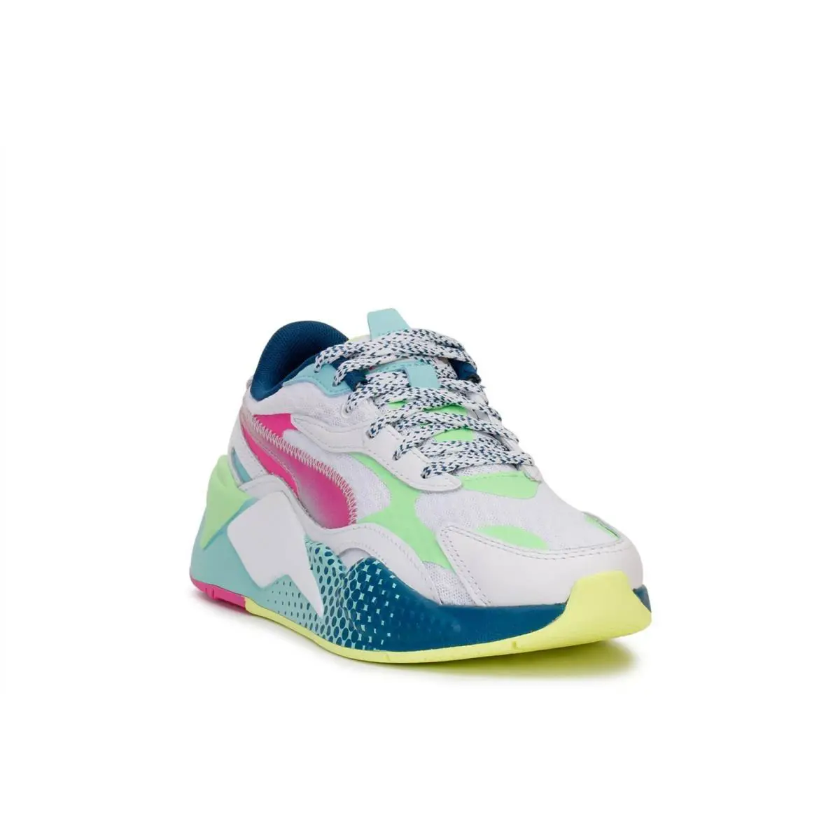 Puma shoes - Puma RS-X3 - 368643-01 - White/Elektro Green/Blue/Pink 4