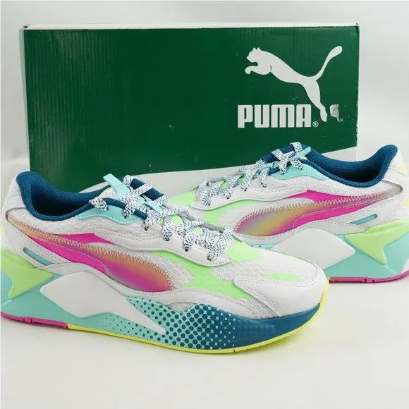 Puma shoes - Puma RS-X3 - 368643-01 - White/Elektro Green/Blue/Pink 5