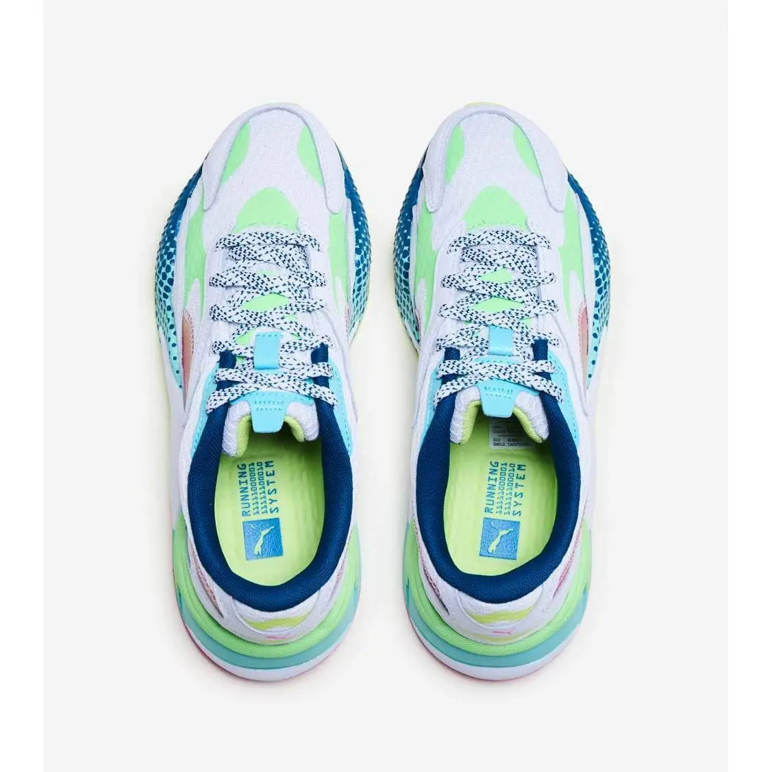 Puma shoes - Puma RS-X3 - 368643-01 - White/Elektro Green/Blue/Pink 14