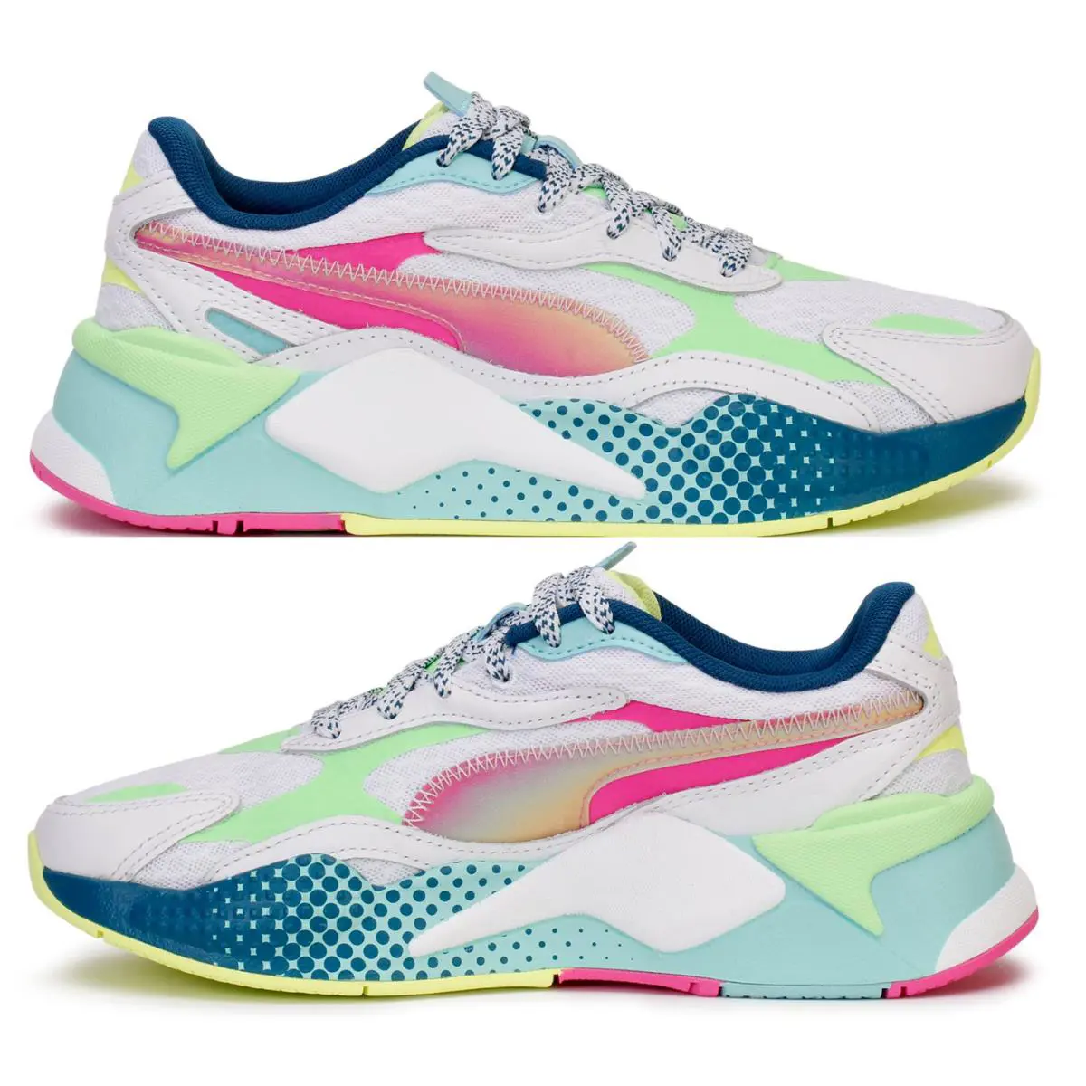 Puma shoes - Puma RS-X3 - 368643-01 - White/Elektro Green/Blue/Pink 10