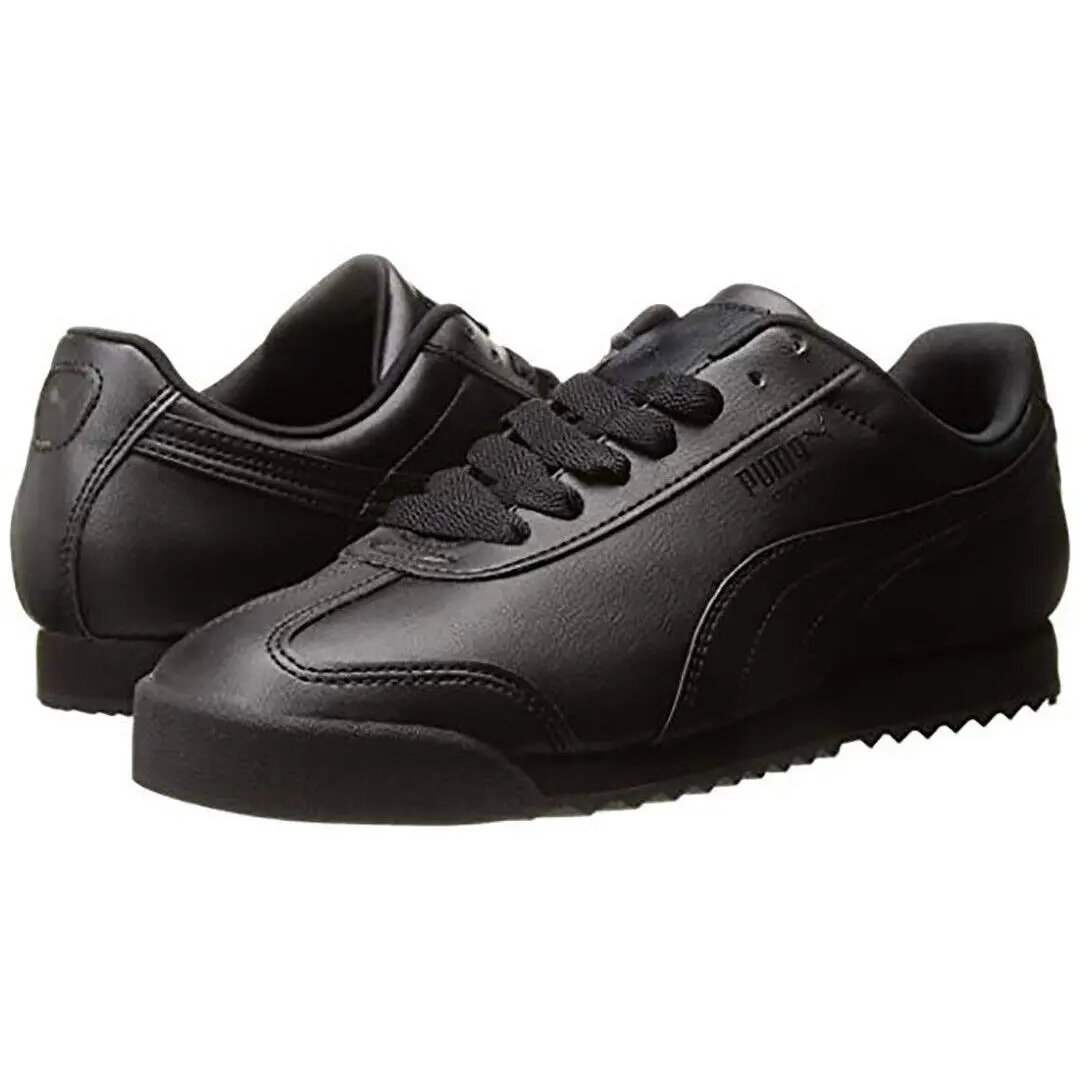 Puma Mens Roma Basic Casual Sneakers 353572-17 Blk/blk - Black