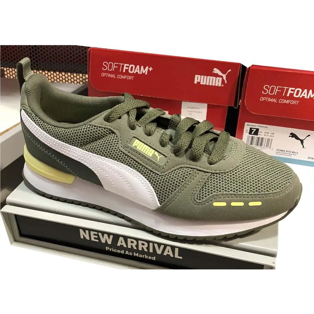 Puma shoes - PUMA R78 - Army Green/Yellow/White 0