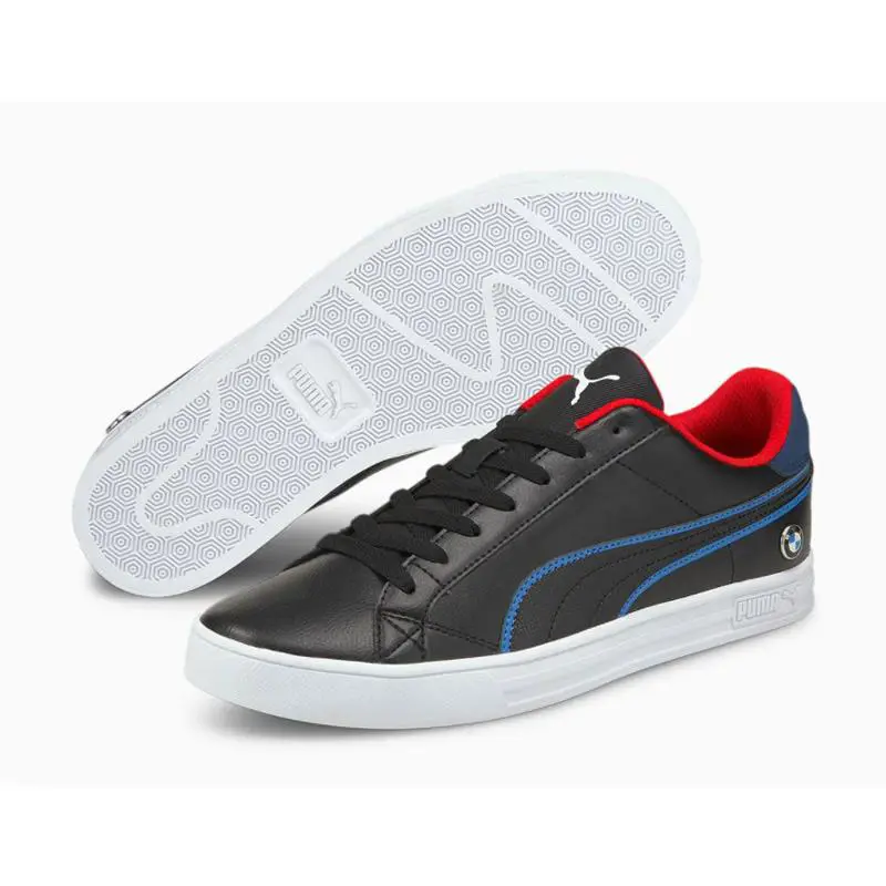 Puma shoes - PUMA BMW MMS Smash Vulc V3 LO - 306876 01 - Black/Estate Blue/White 2