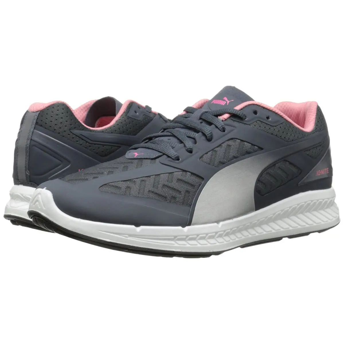Women`s Puma Ignite Pwrcool Running Shoes 188078 03 Sizes 6.5-8.5 Turbulence/si - Turbulence/Silver Metallic
