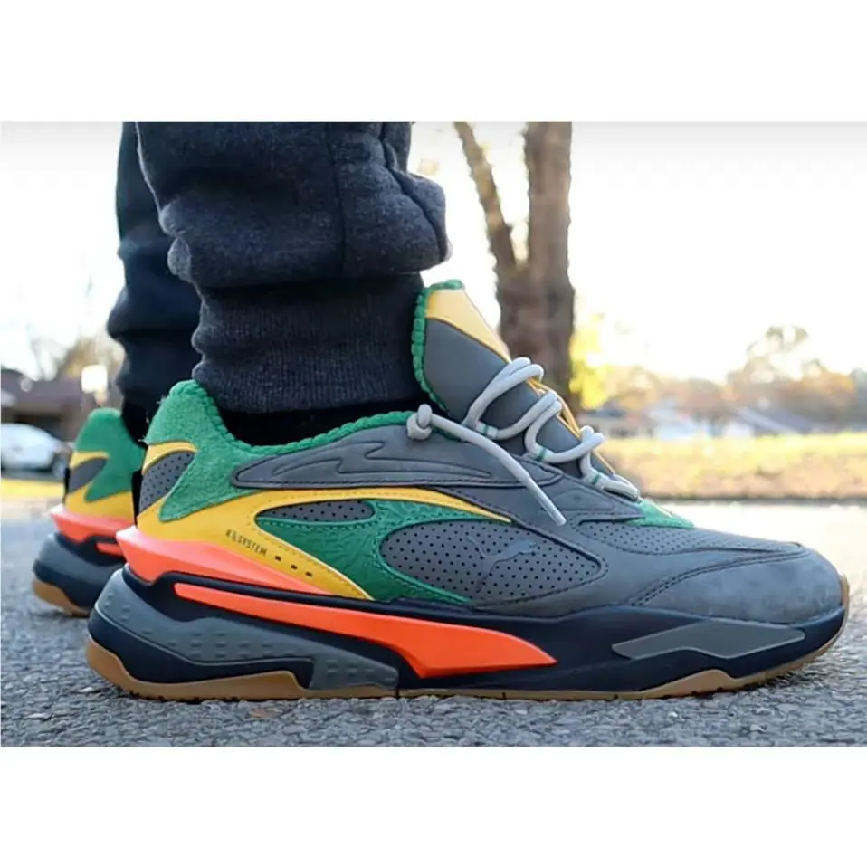 Puma shoes - PUMA RS-Fast VEGGIES - VEGGIES - 380322-01 - Grey/Green/Yellow/Orange 19