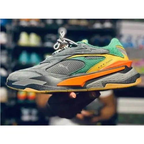 Puma shoes - PUMA RS-Fast VEGGIES - VEGGIES - 380322-01 - Grey/Green/Yellow/Orange 13