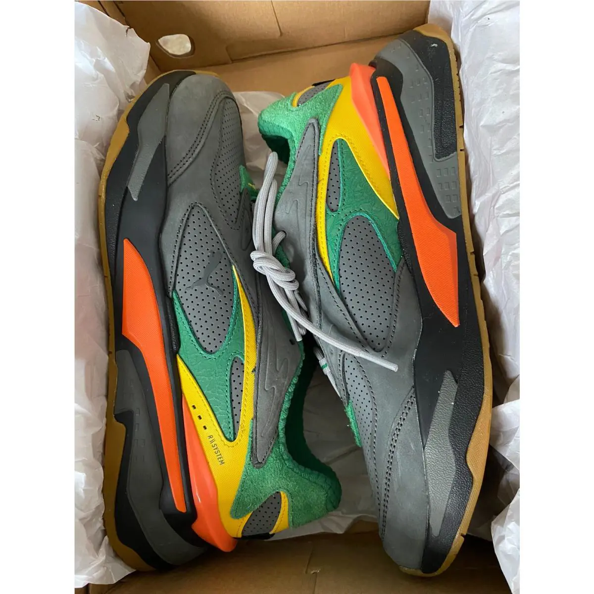 Puma shoes - PUMA RS-Fast VEGGIES - VEGGIES - 380322-01 - Grey/Green/Yellow/Orange 14