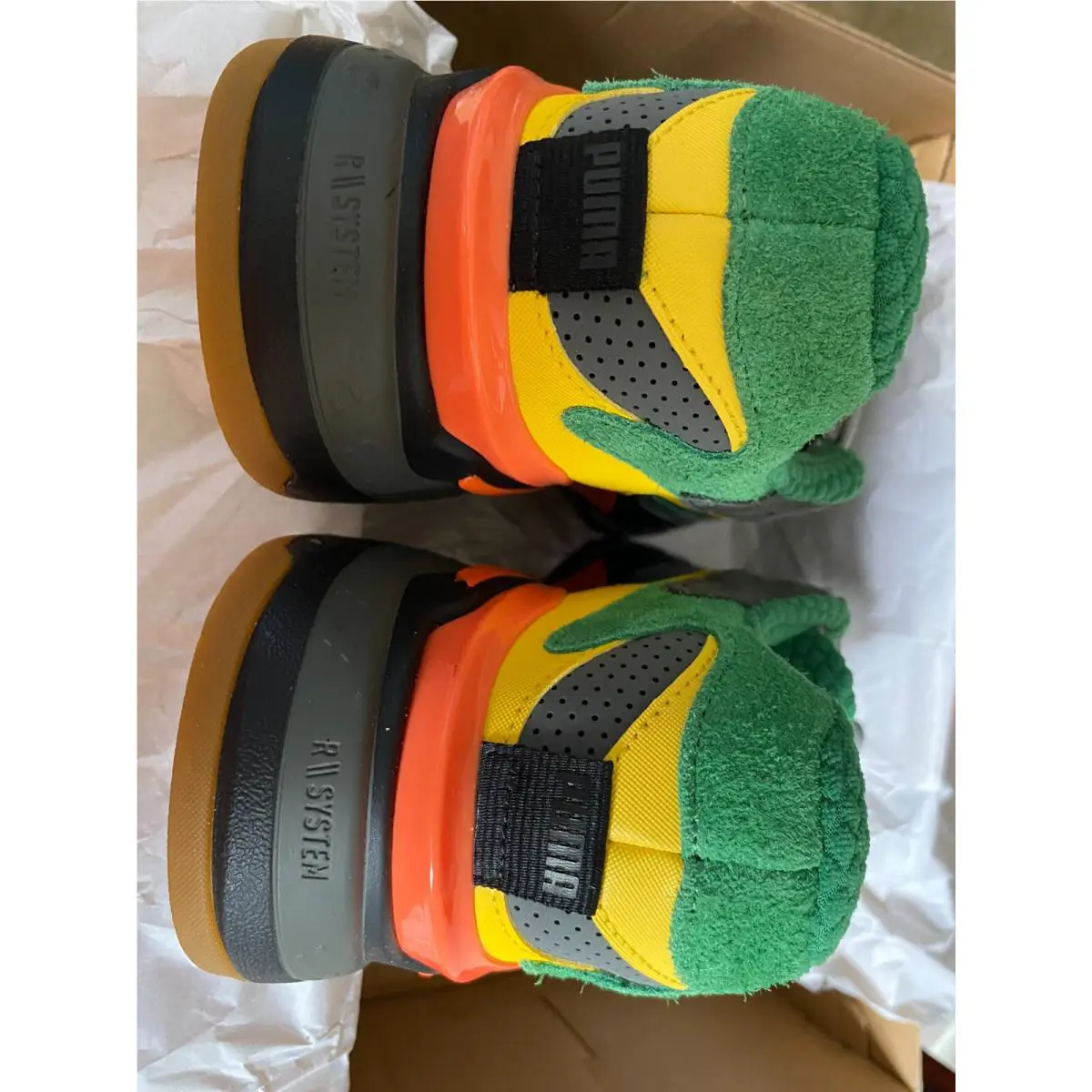 Puma shoes - PUMA RS-Fast VEGGIES - VEGGIES - 380322-01 - Grey/Green/Yellow/Orange 15