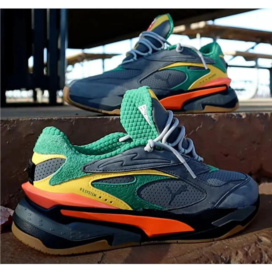 Puma shoes - PUMA RS-Fast VEGGIES - VEGGIES - 380322-01 - Grey/Green/Yellow/Orange 22