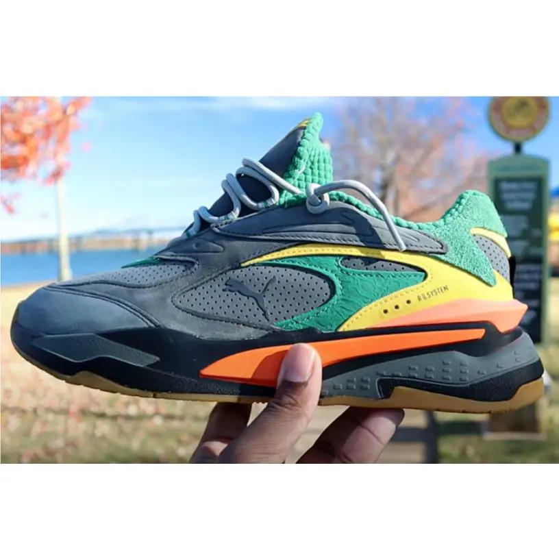 Puma shoes - PUMA RS-Fast VEGGIES - VEGGIES - 380322-01 - Grey/Green/Yellow/Orange 24