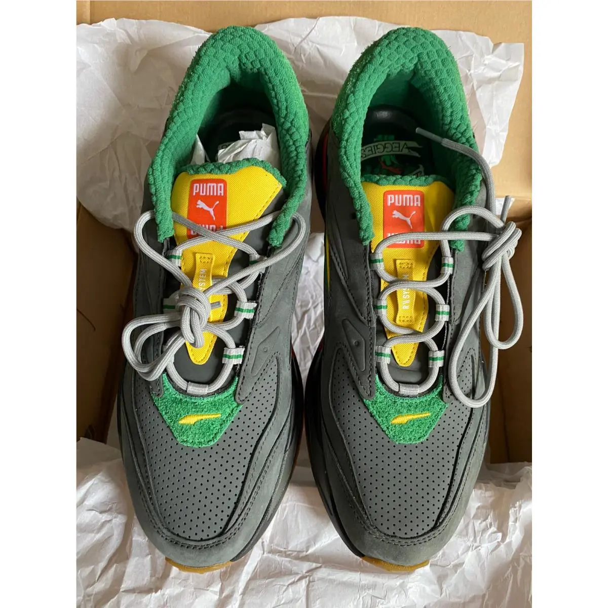 Puma shoes - PUMA RS-Fast VEGGIES - VEGGIES - 380322-01 - Grey/Green/Yellow/Orange 36