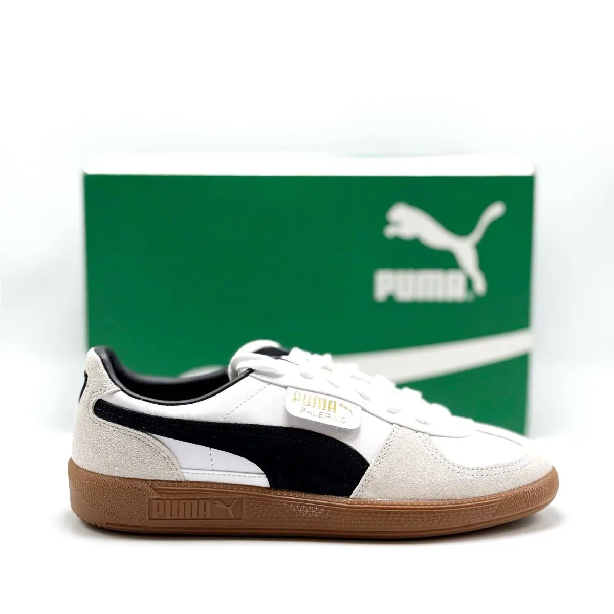 Unisex Puma Palermo Leather `white-vapor Gray-gum` 396464 01