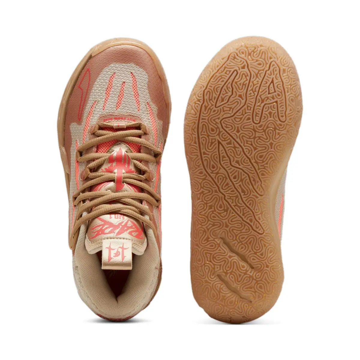 Puma shoes - Gold/Fluro Peach 3