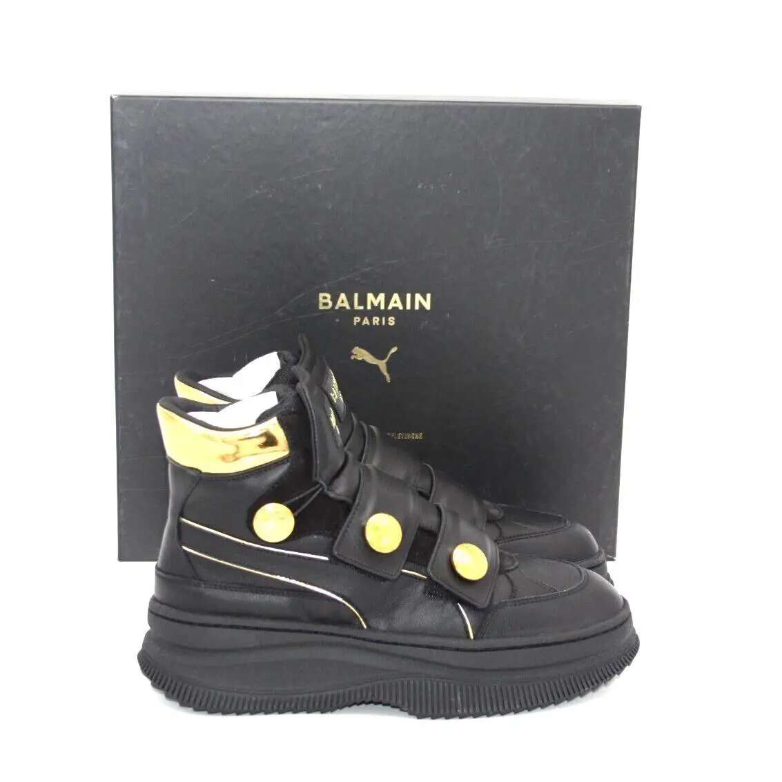 Puma shoes - PUMA DEVA STRAPS X BALMAIN - BLACK/GOLD 8