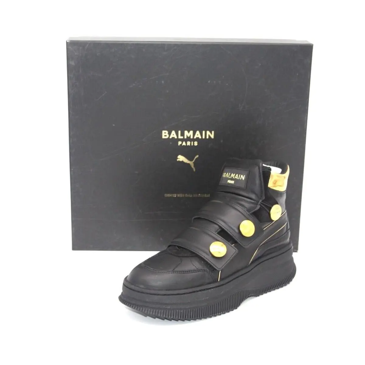 Puma shoes - PUMA DEVA STRAPS X BALMAIN - BLACK/GOLD 3
