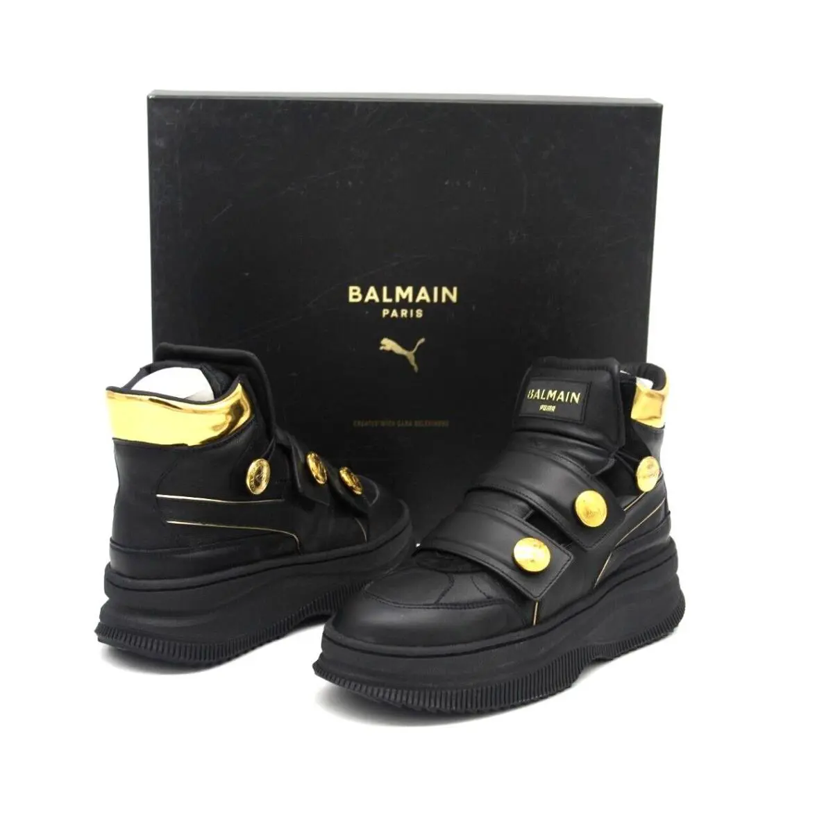 Puma shoes - PUMA DEVA STRAPS X BALMAIN - BLACK/GOLD 6