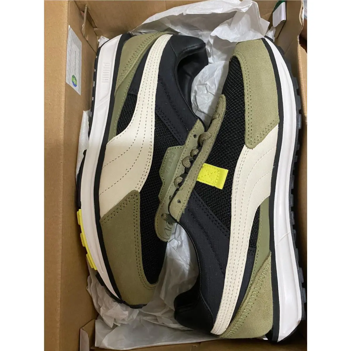 Puma shoes - PUMA Lo Rider - Rider - 381664-02 - Black Covert Green 7
