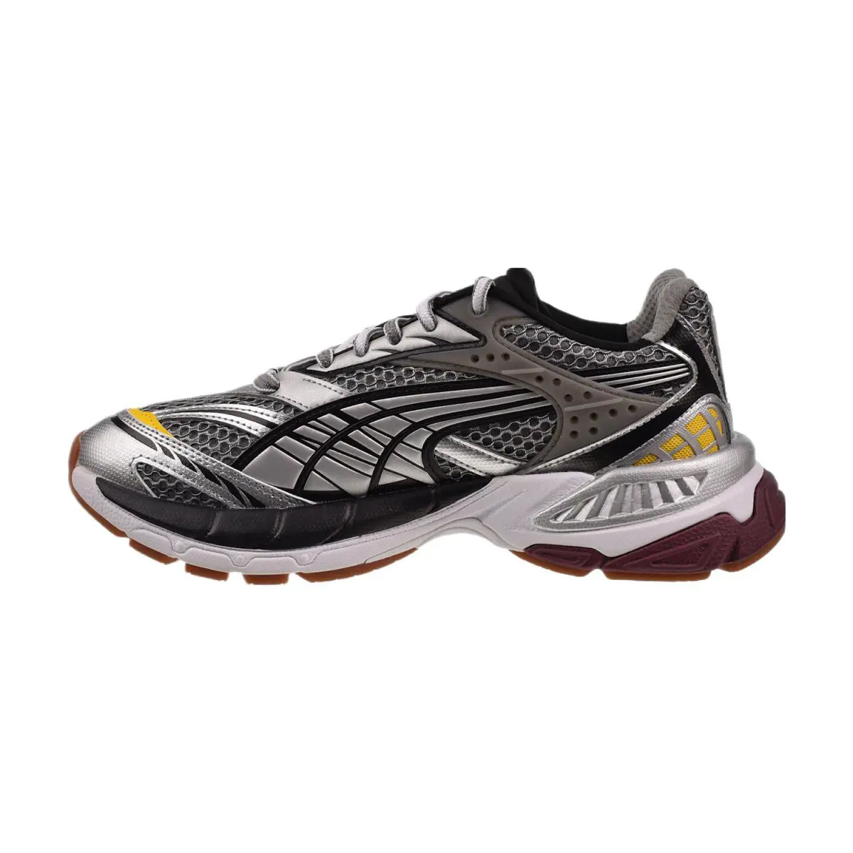 Puma shoes - Silver-Yellow-Burgundy 2