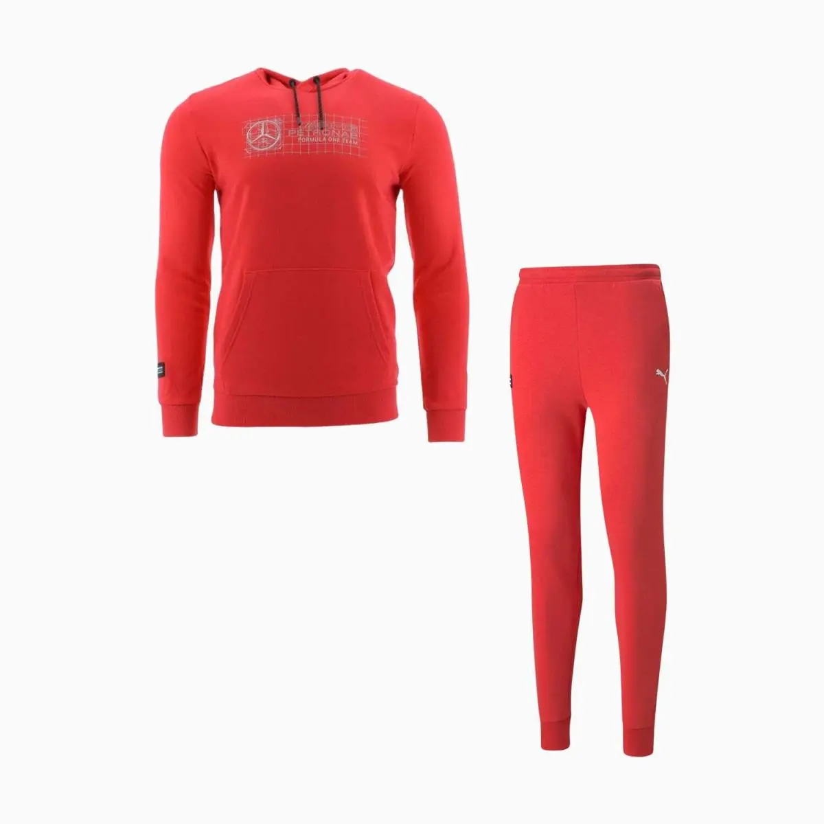 Puma Mercedes-amg Petronas Team Star Hoodie Track Pants Set - Red