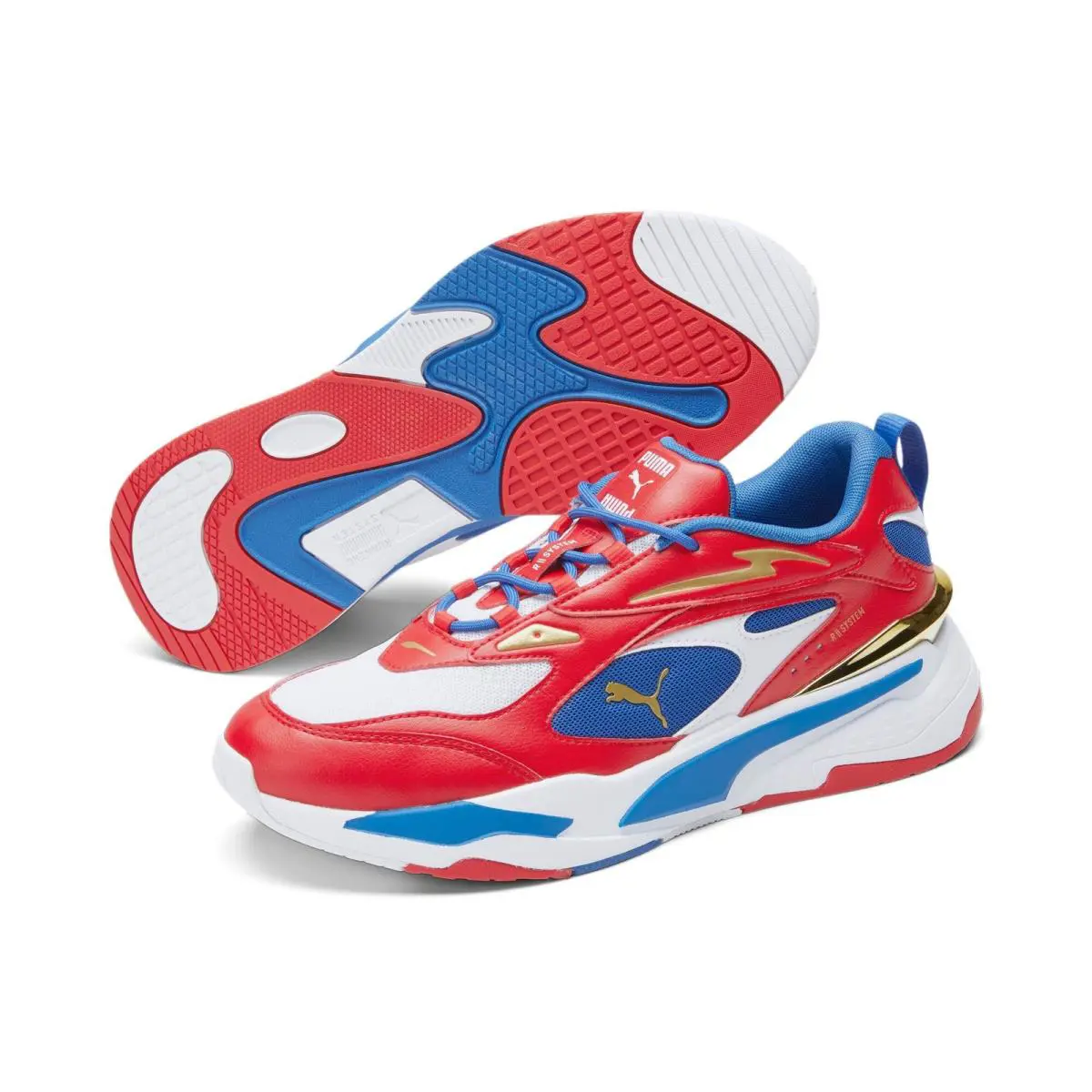 Puma shoes - White High/Risk Red/Strong Blue 0