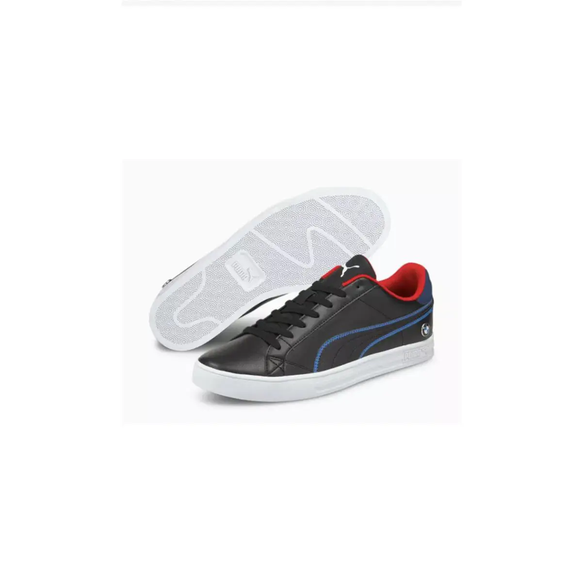 Puma shoes - PUMA BMW MMS Smash Vulc V3 LO - 306876 01 - Black Estate Blue Red (UPC: 0194580697948) 0