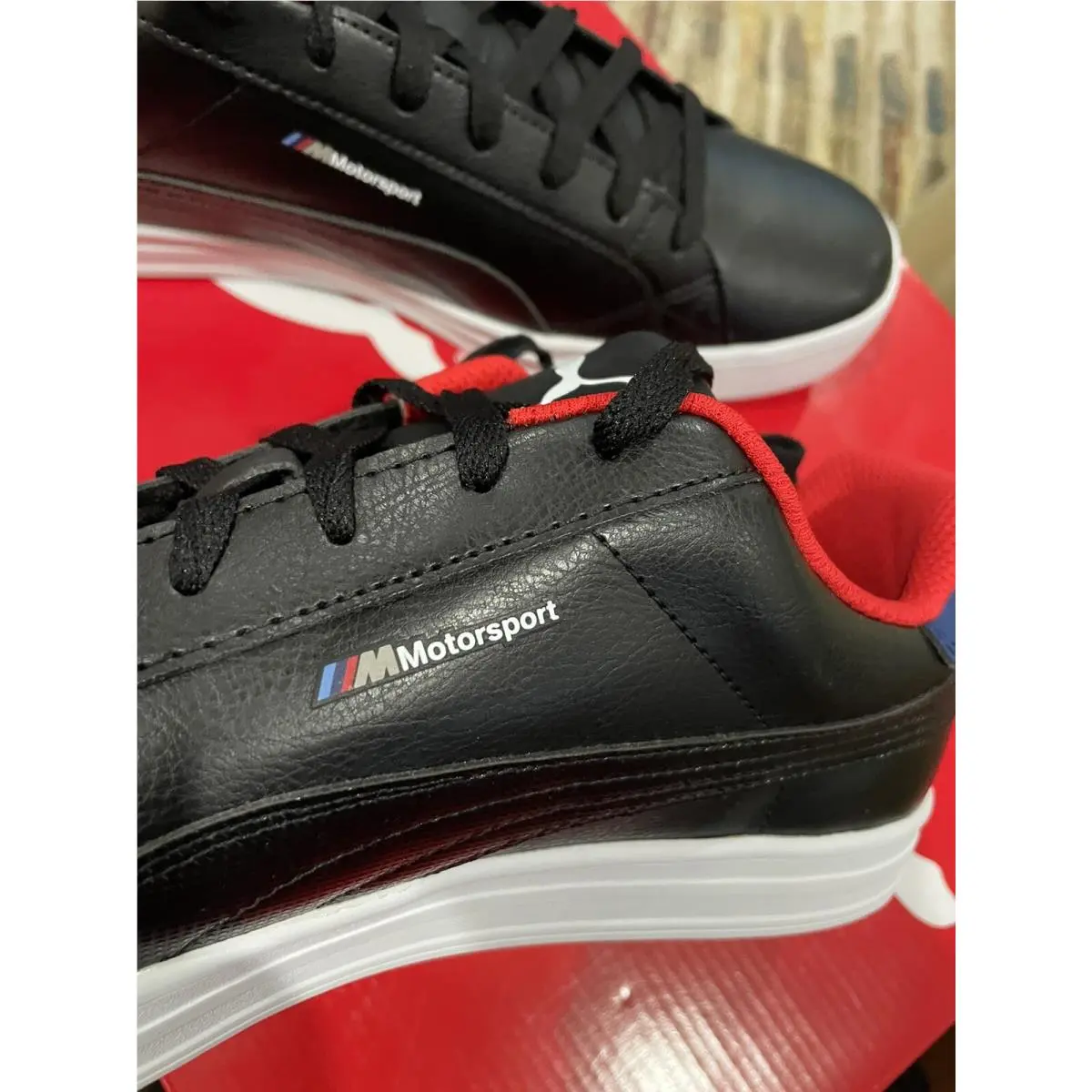 Puma shoes - PUMA BMW MMS Smash Vulc V3 LO - 306876 01 - Black Estate Blue Red (UPC: 0194580697948) 9