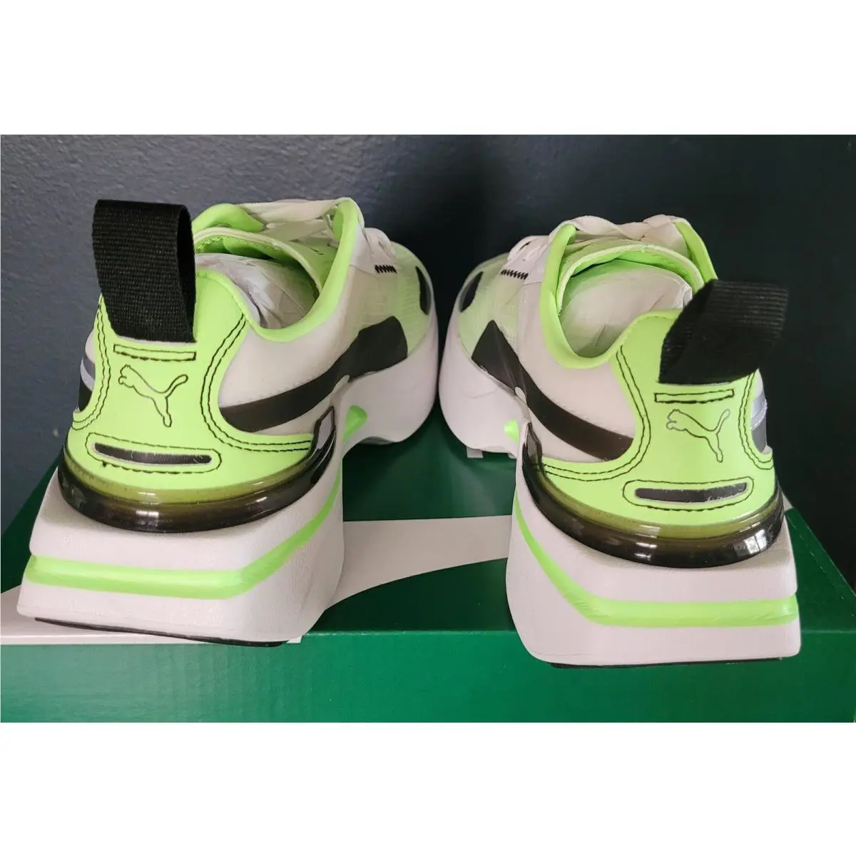 Puma shoes - PUMA Kosmo Rider - Kosmo Rider - 383113 01 - Puma white/Fizzy Lime (UPC: 195100167040) 1