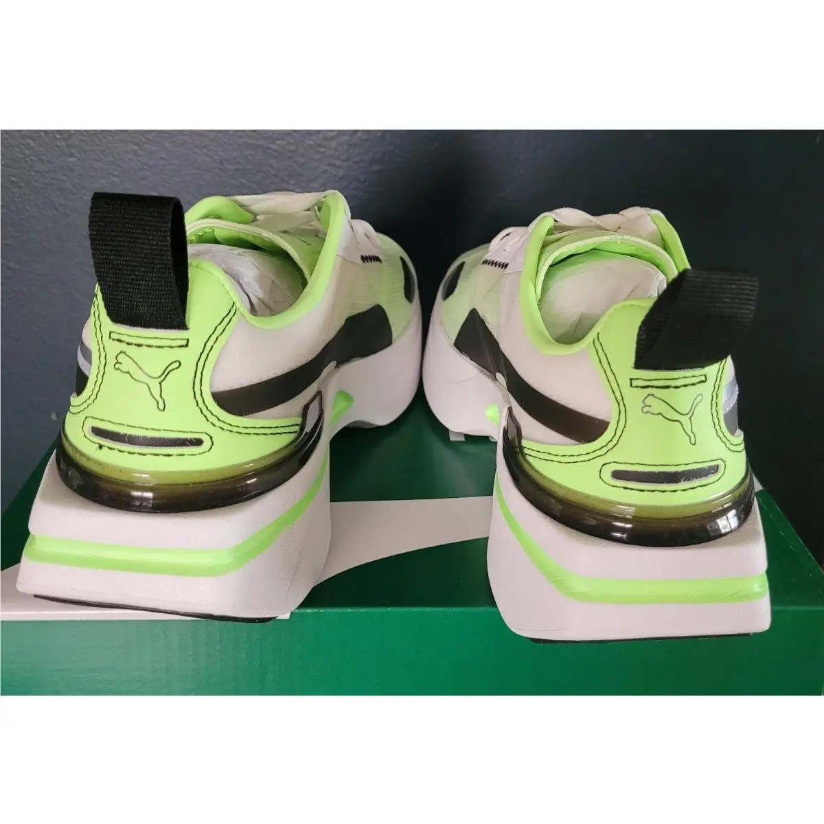 Puma shoes - PUMA Kosmo Rider - Kosmo Rider - 383113 01 - Puma white/Fizzy Lime (UPC: 195100167088) 1