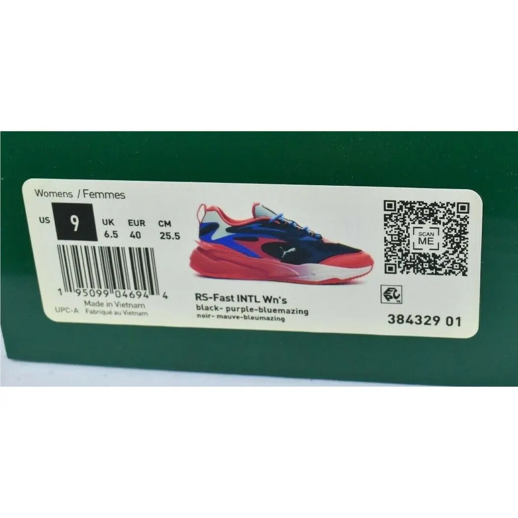 Puma shoes - PUMA RS - 384329 01 - Black Purple Bluemazing (UPC: 195099046944) 8