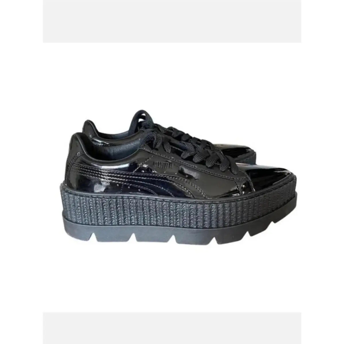 Puma shoes - Puma Fenty x Rihanna Pointy Creeper Patent Casual Sneaker - 36627001 - Black 10