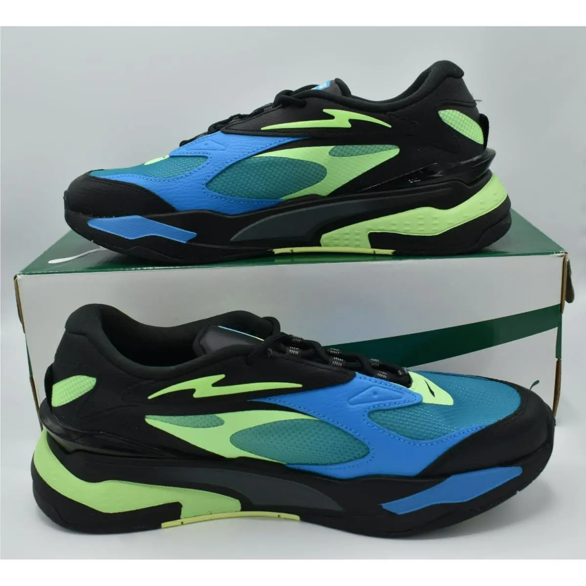 Puma shoes - PUMA RS-Fast - 385707-01 - Black, Green, Blue (UPC: 195100541437) 2