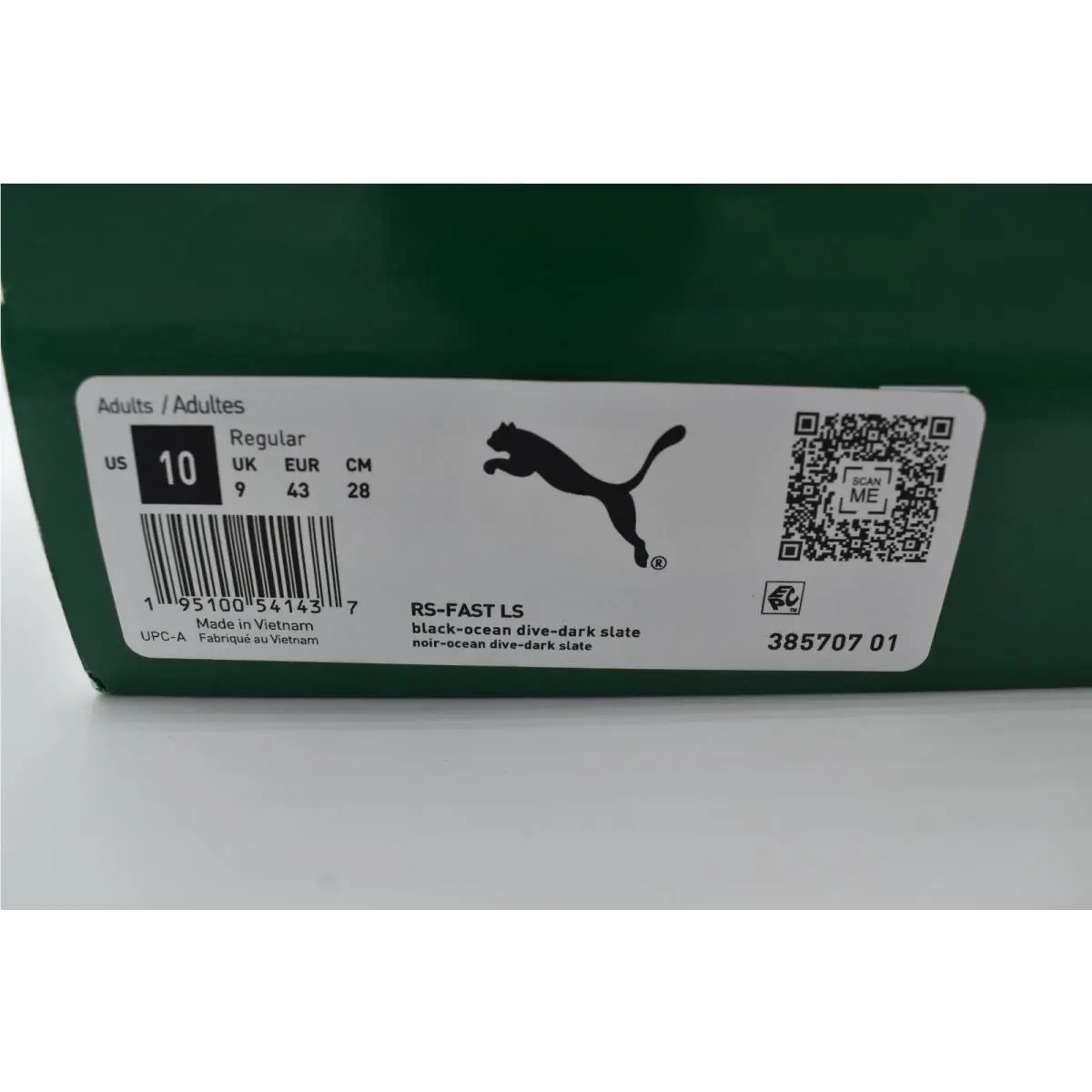 Puma shoes - PUMA RS-Fast - 385707-01 - Black, Green, Blue (UPC: 195100541437) 8