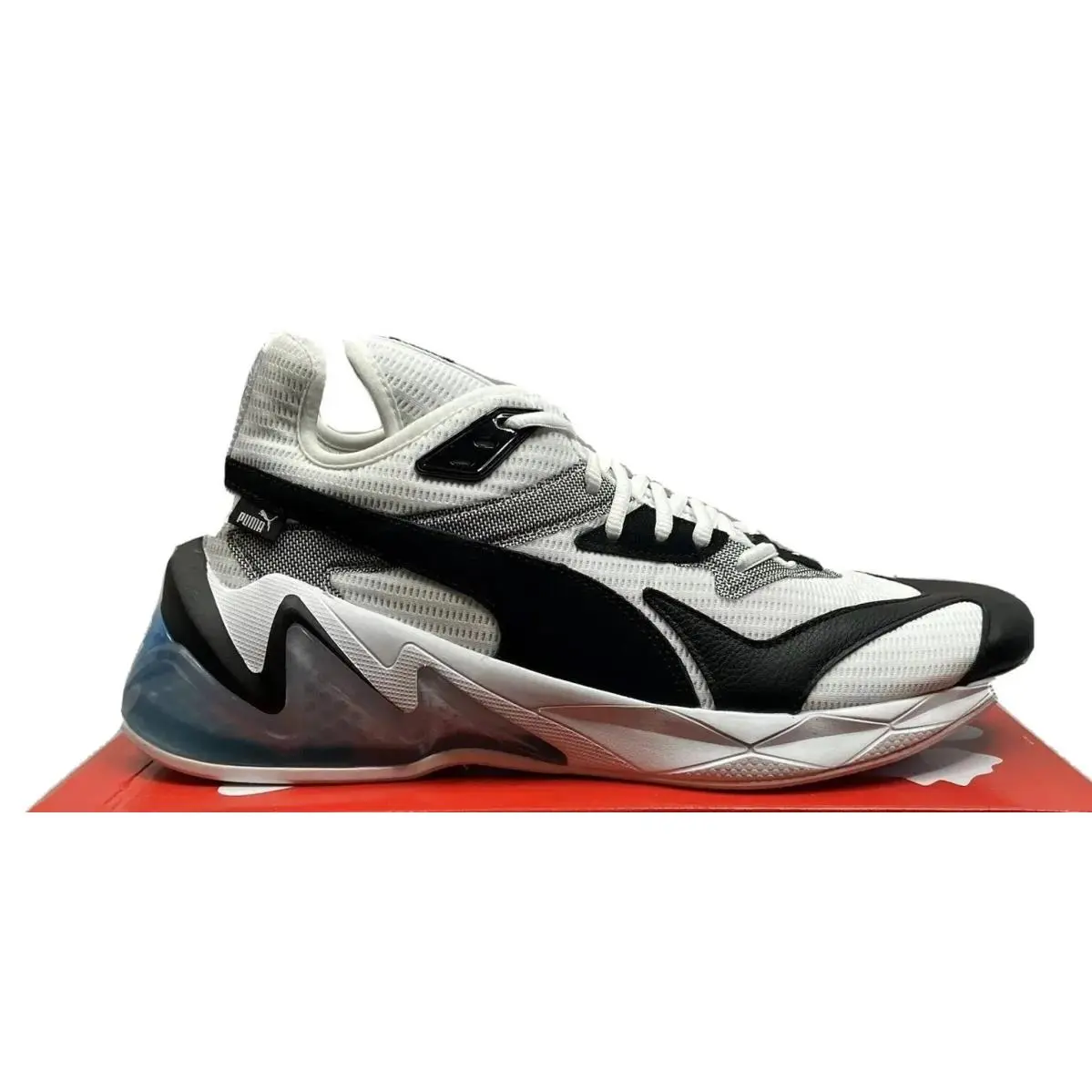 Puma Lqdcell Origin Men Running Shoes White Black Size 9.5 Athletic Sneakers
