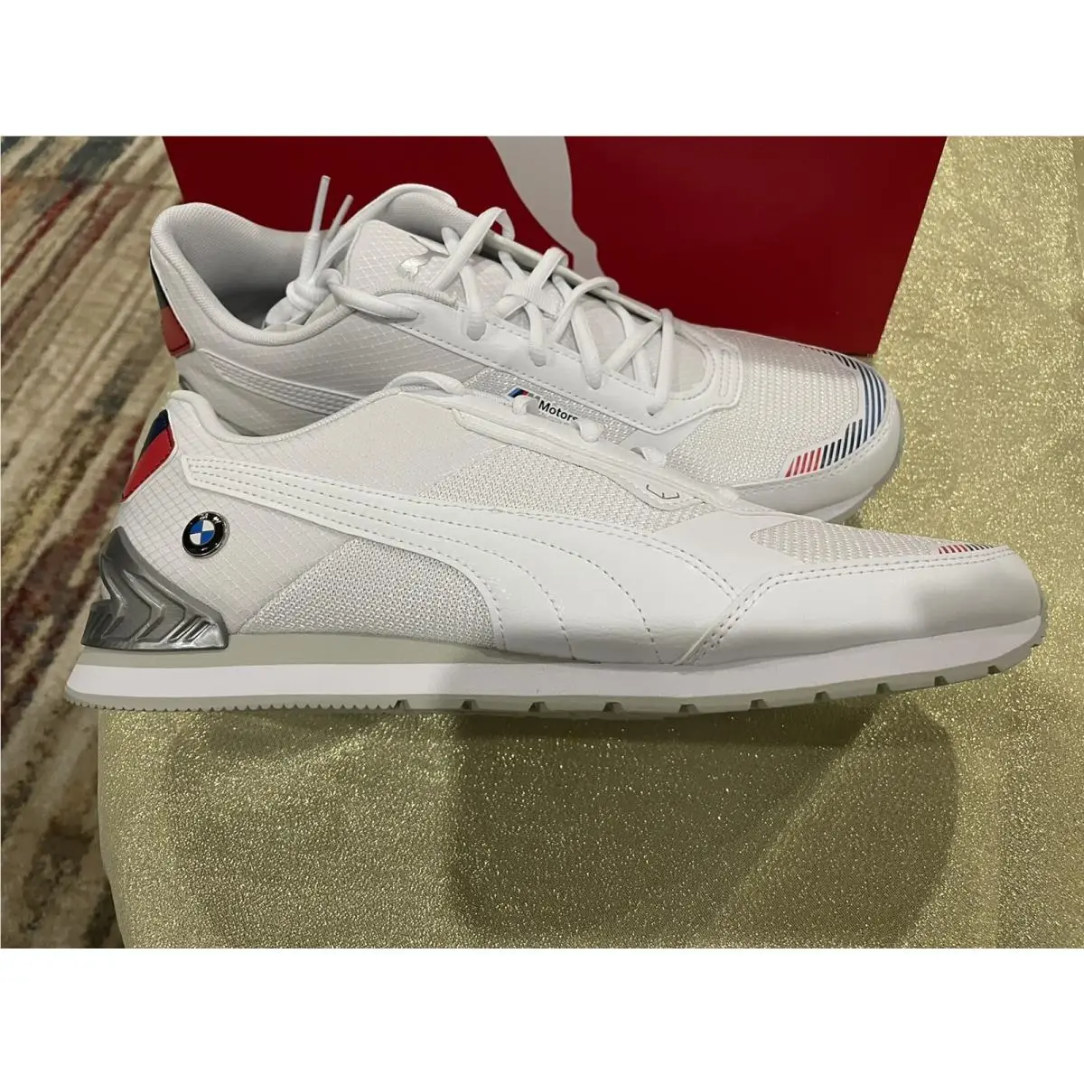 Puma shoes - PUMA BMW MMS Track Racer - 306872 02 - Puma White Silver (UPC: 0194580648995) 4