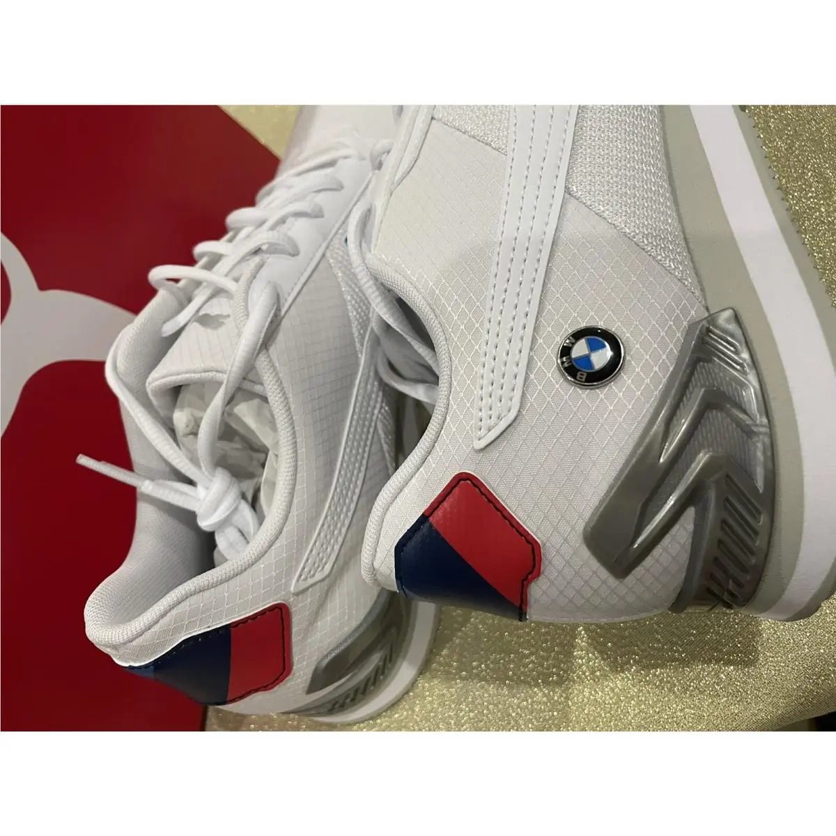 Puma shoes - PUMA BMW MMS Track Racer - 306872 02 - Puma White Silver (UPC: 0194580648995) 5