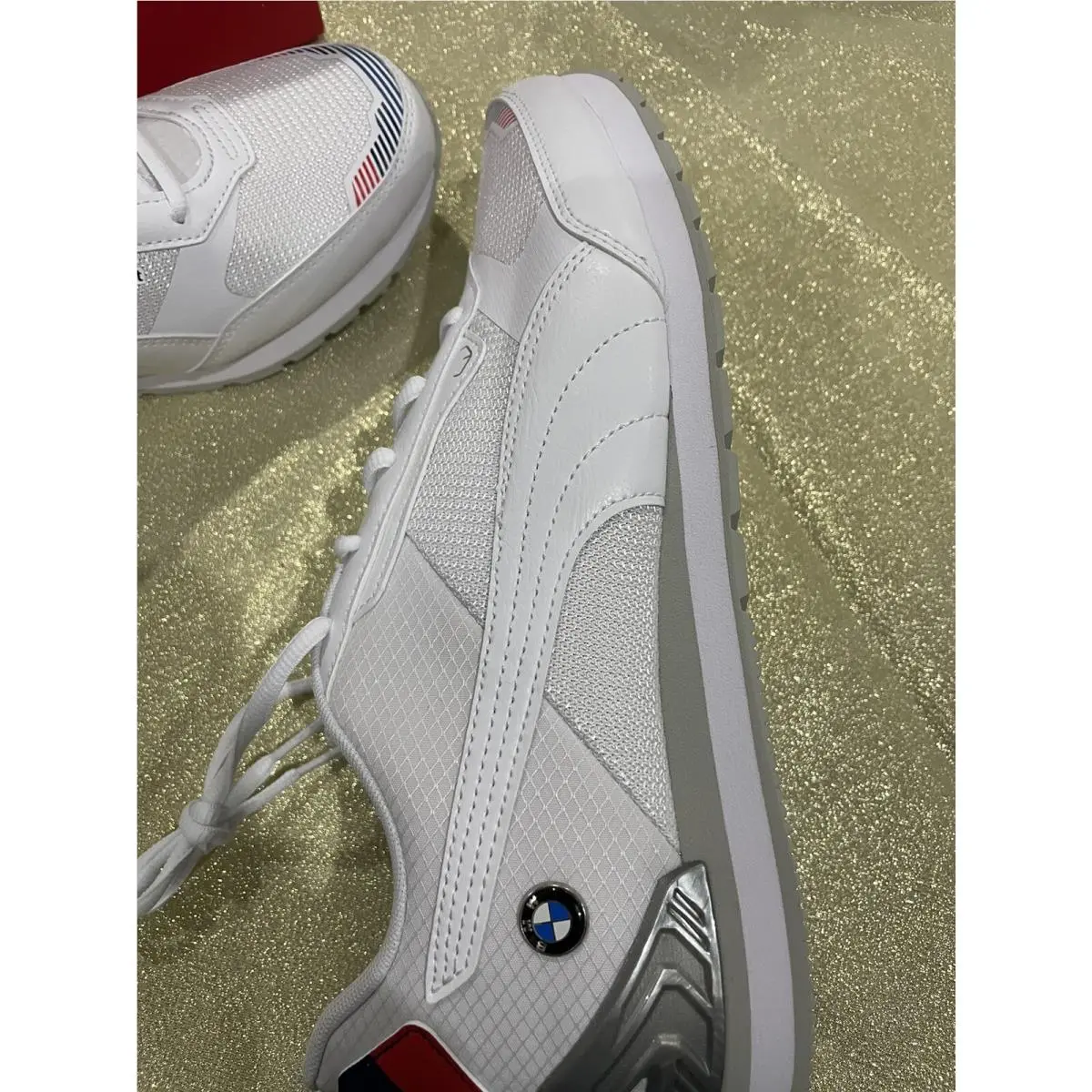 Puma shoes - PUMA BMW MMS Track Racer - 306872 02 - Puma White Silver (UPC: 0194580648995) 6