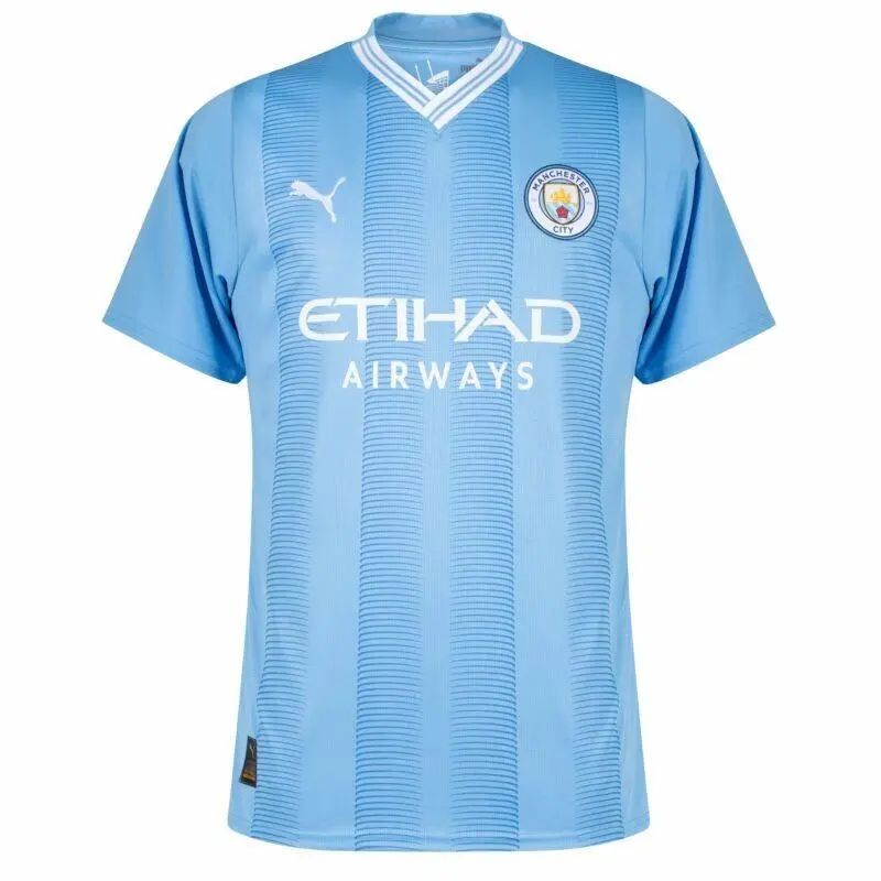 Manchester City 2023/24 Home Jersey Men`s Soccer Tee Light Blue M 770438-01 by Puma