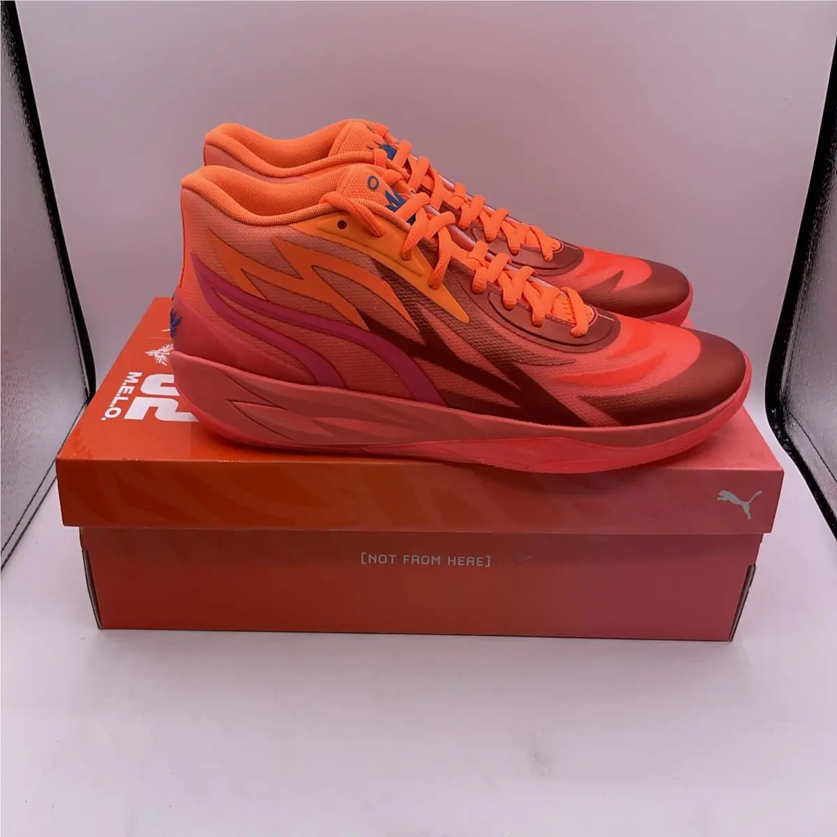 Size 11.5 - Puma Lamelo Ball MB.02 Supernova 376442-01 Coral/orange - Orange